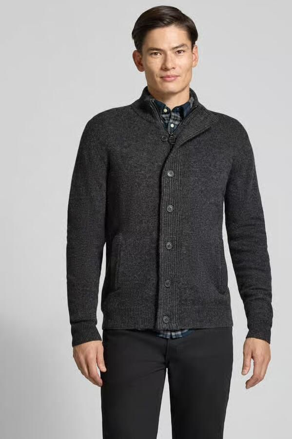 Barbour Grofgebreide wollen trui met Alcantara patches en custom borduursel Gray Heren - Foto 12