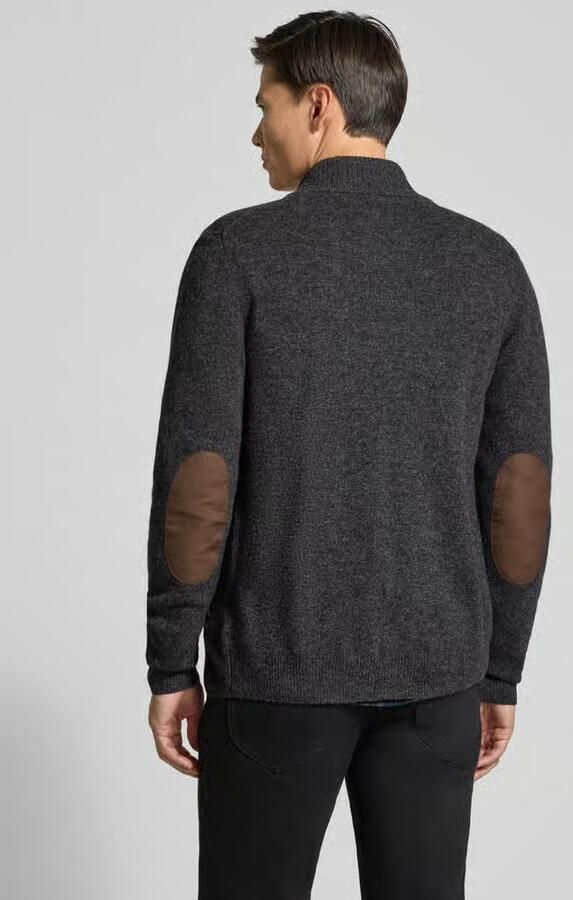 Barbour Grofgebreide wollen trui met Alcantara patches en custom borduursel Gray Heren - Foto 11