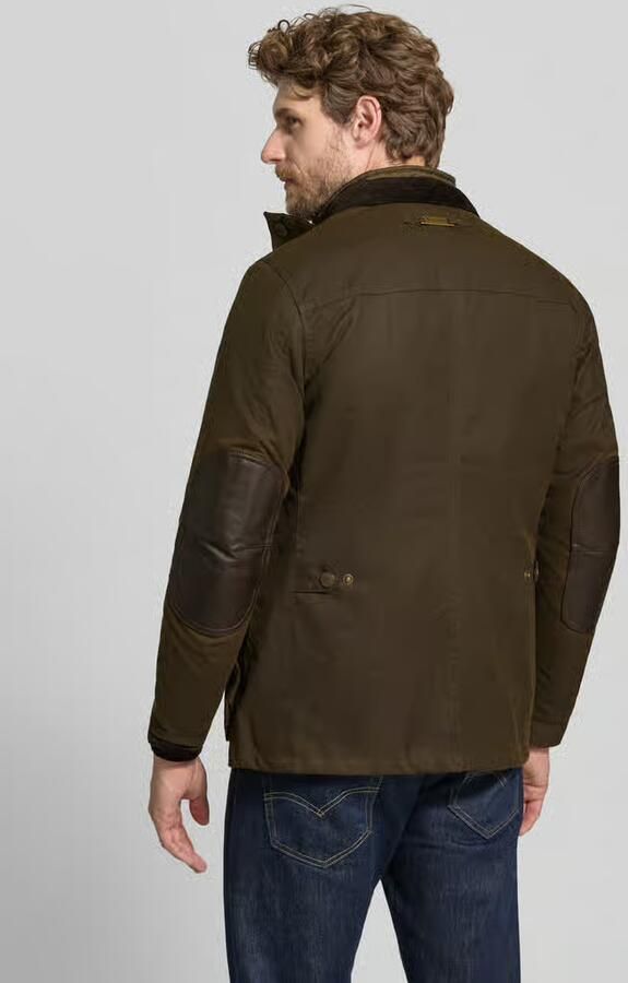 Barbour Groene Gewaxte Katoenen Ogston Jas Green Heren