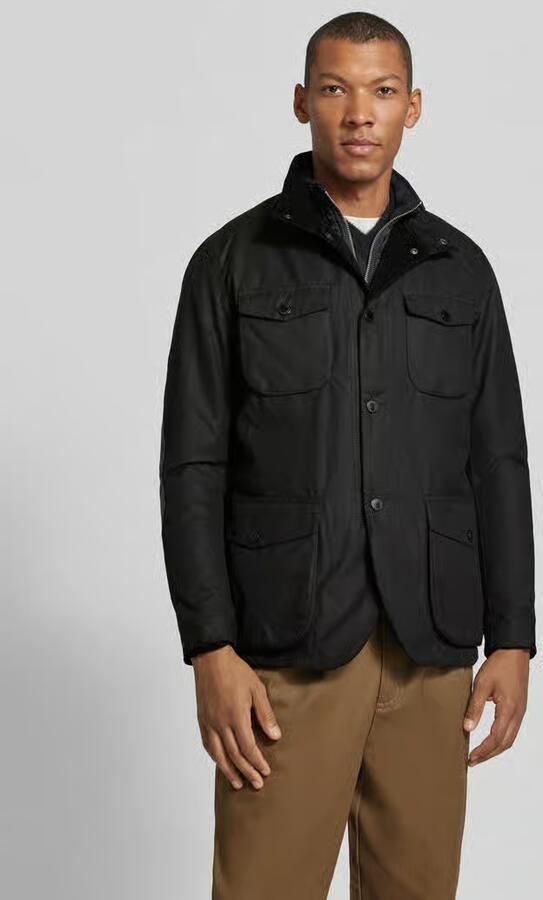Barbour Regular Fit functioneel jack met gewaxte twill model 'OGSTON' - Foto 3