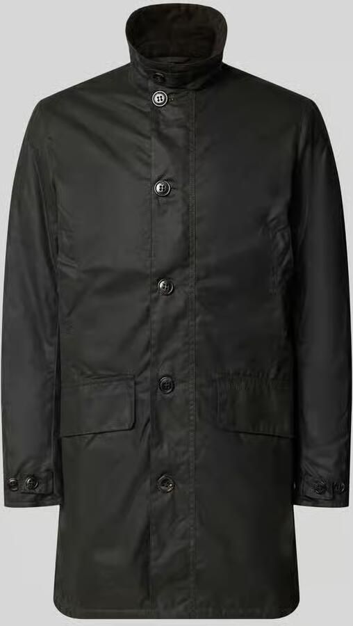 Barbour Functionele lange jas met gewaxte oppervlakte - Foto 1