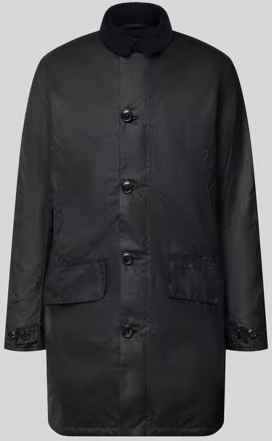 Barbour Functionele lange jas met gewaxte oppervlakte - Foto 1