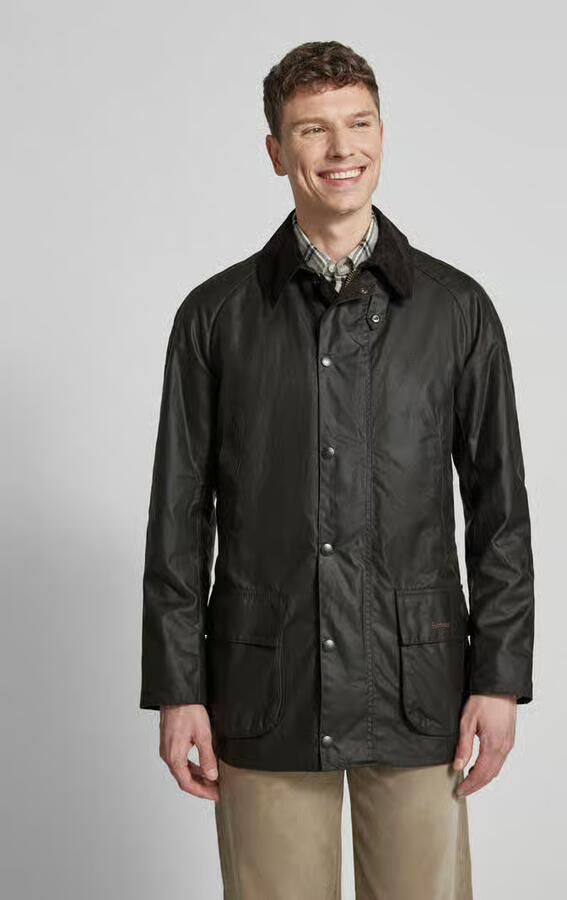 Barbour Getailleerd functioneel jack van gewaxte katoen model 'BRISTOL' - Foto 4