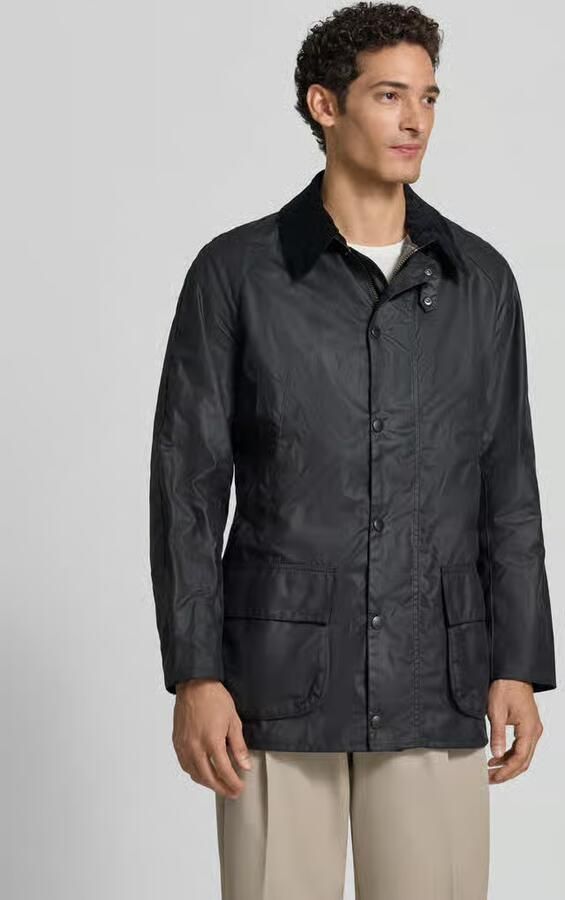 Barbour Getailleerd functioneel jack van gewaxte katoen model 'BRISTOL' - Foto 3