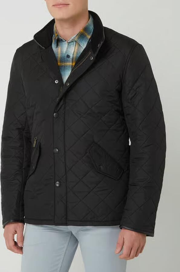 Barbour Regular fit gewatteerd jack met klepzakken model 'POWELL'