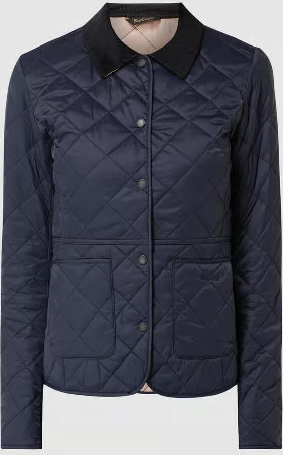 Barbour Gewatteerd jack met kraag van corduroy model 'Deveron'
