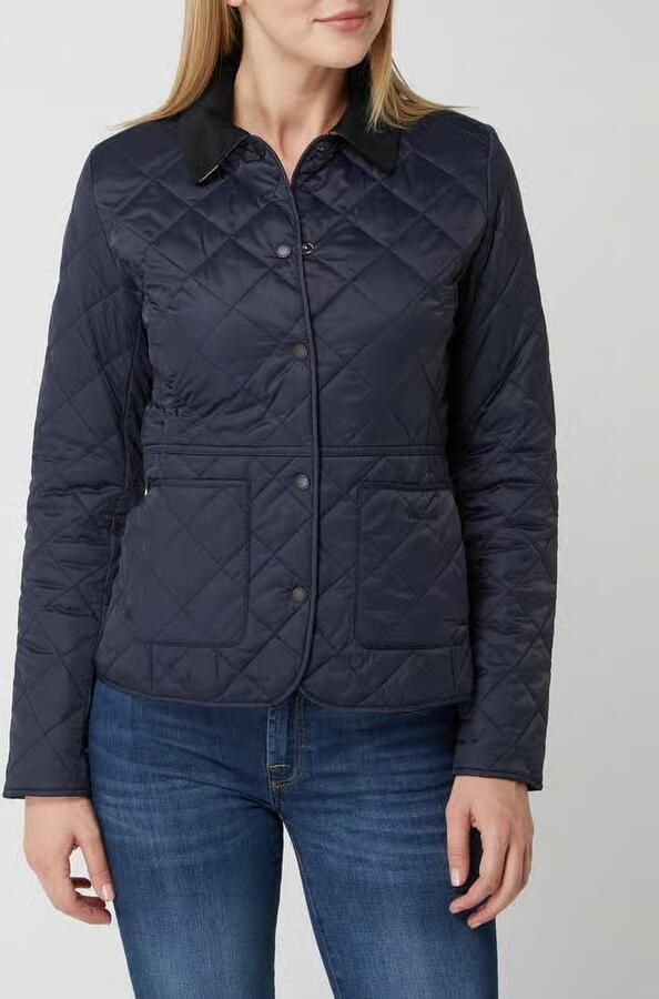 Barbour Gewatteerd jack met kraag van corduroy model 'Deveron'