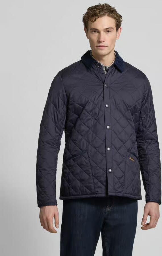 Barbour Moderne gewatteerde jas met geribbelde kraag en drukknoopsluiting Blauw Heren - Foto 8