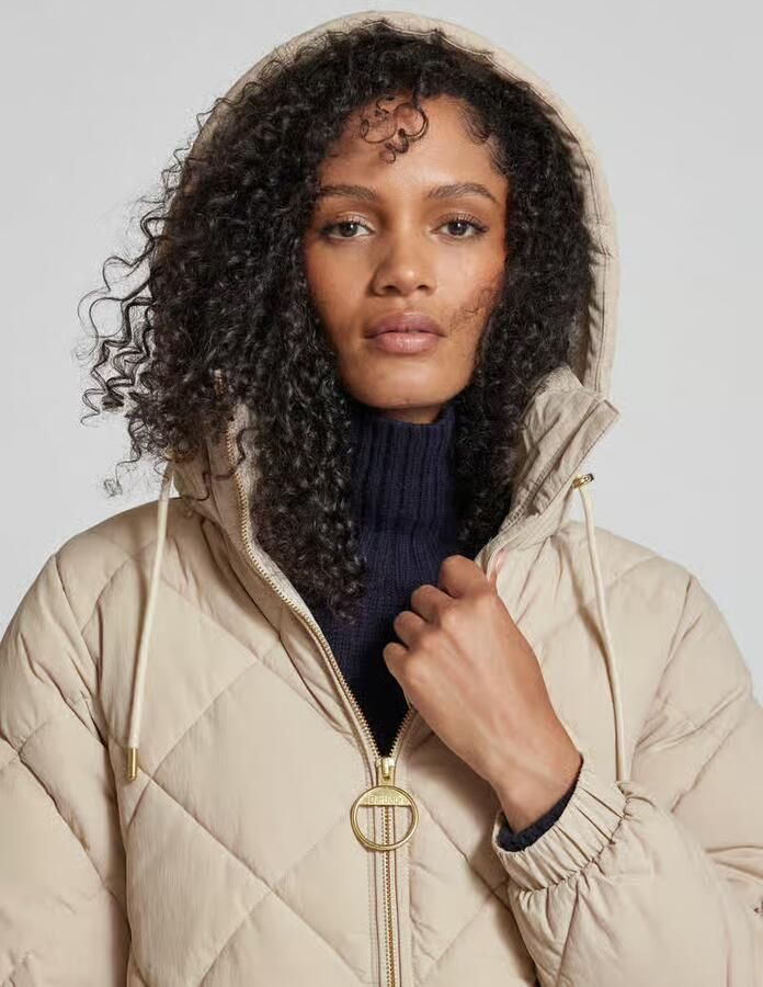 Barbour Gewatteerde lange jas met opstaande kraag model 'KIRKTON' - Foto 2