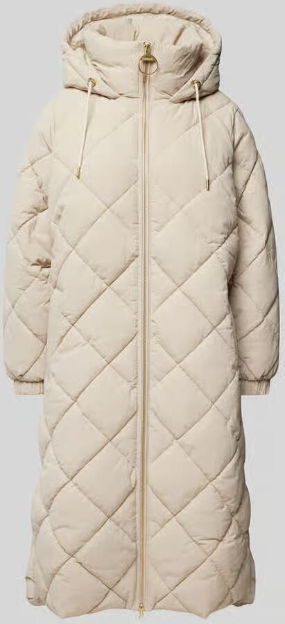 Barbour Gewatteerde lange jas met opstaande kraag model 'KIRKTON'