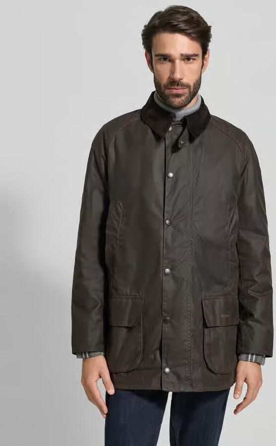 Barbour Getailleerd functioneel jack van gewaxte katoen model 'BRISTOL' - Foto 5