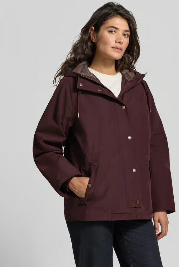 Barbour Loose fit functioneel jack met capuchon model 'HESTER WATERPROOF' - Foto 2