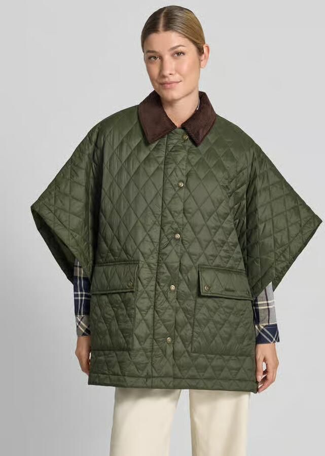 Barbour oversized poncho met platte kraag model 'MILDRED QUILTED CAPE' - Foto 2