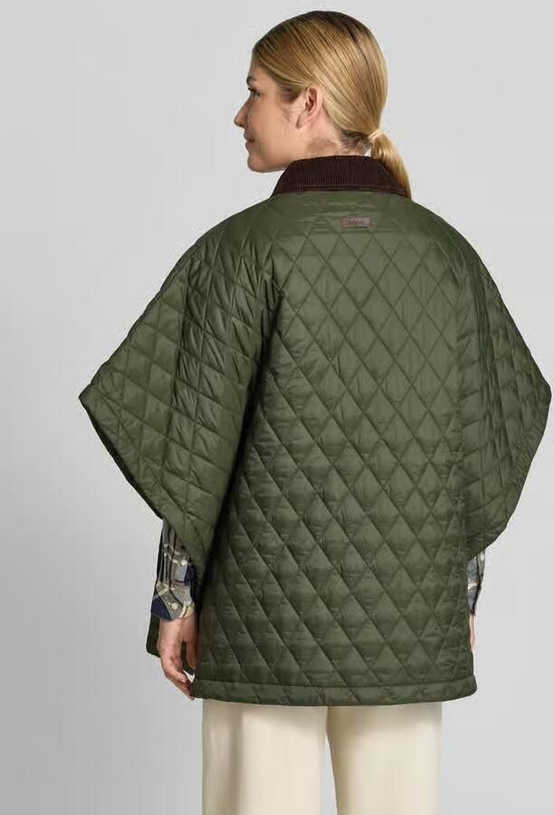 Barbour oversized poncho met platte kraag model 'MILDRED QUILTED CAPE' - Foto 3