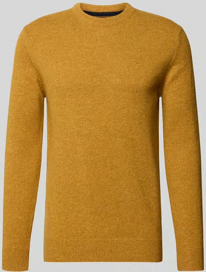 Barbour Pullover van mix van wol en zijde met ronde hals model 'TISBURY'