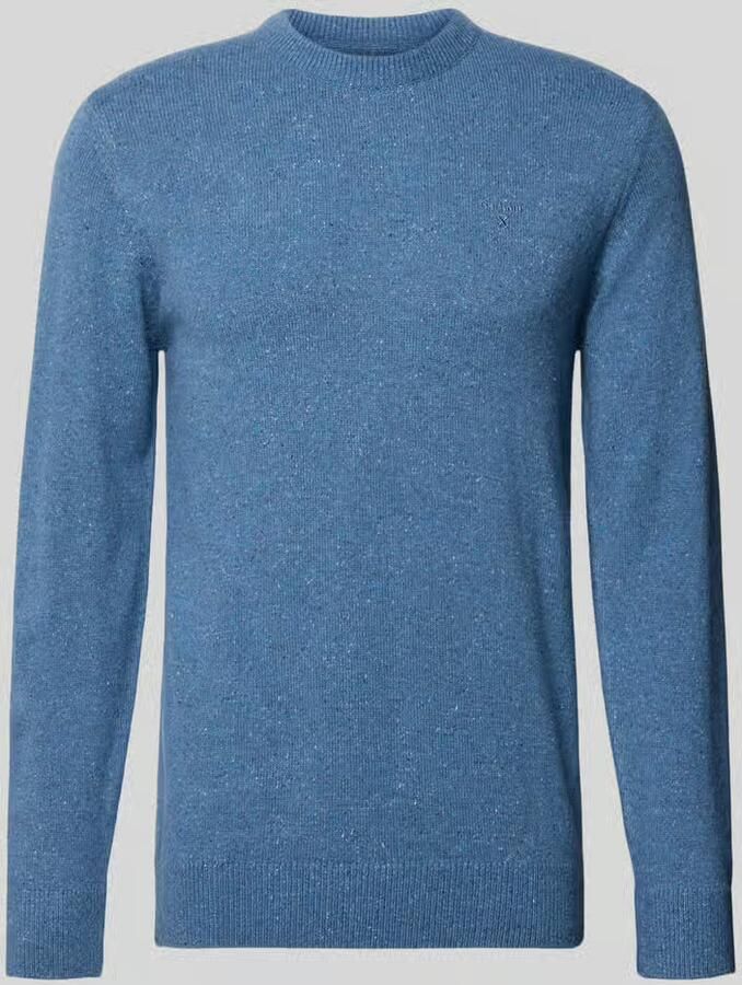 Barbour Pullover van mix van wol en zijde met ronde hals model 'TISBURY'