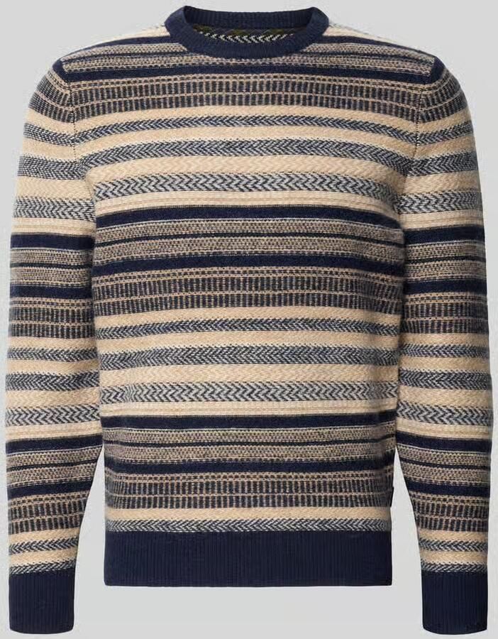 Barbour Pullover van wol met ronde hals