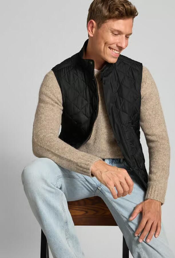 Barbour Regular fit bodywarmer met drukknopen model 'LOWERDALE GILET'