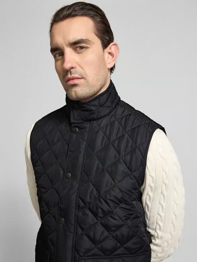 Barbour Regular fit bodywarmer met drukknopen model 'LOWERDALE GILET' - Foto 4