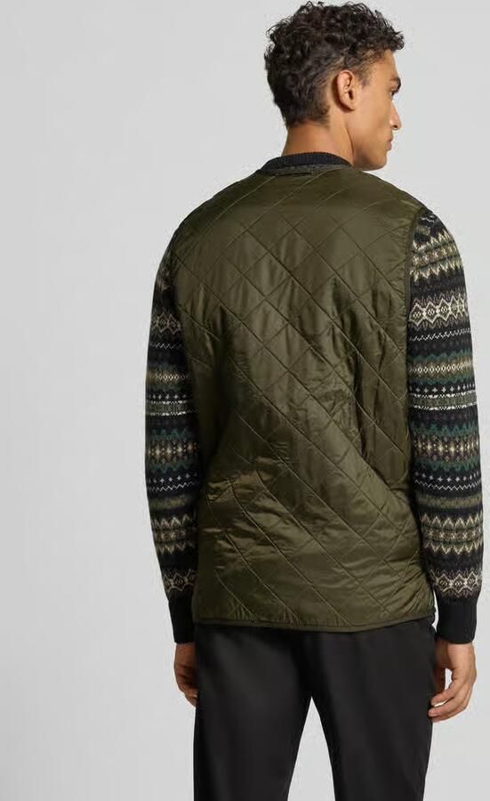 Barbour Groene gewatteerde trui met fleece voering en contrasterend logo borduursel Green Heren - Foto 4