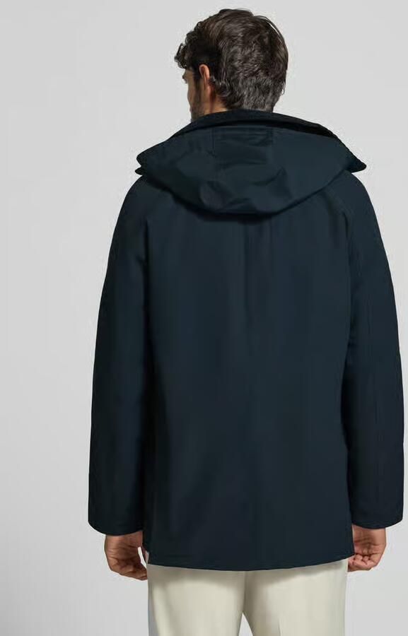 Barbour Blauwe Jas met Capuchon en Voorlogo Blue Heren - Foto 2