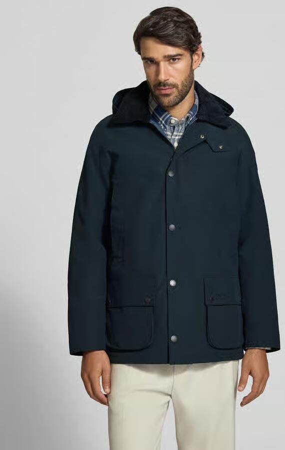 Barbour Blauwe Jas met Capuchon en Voorlogo Blue Heren - Foto 3