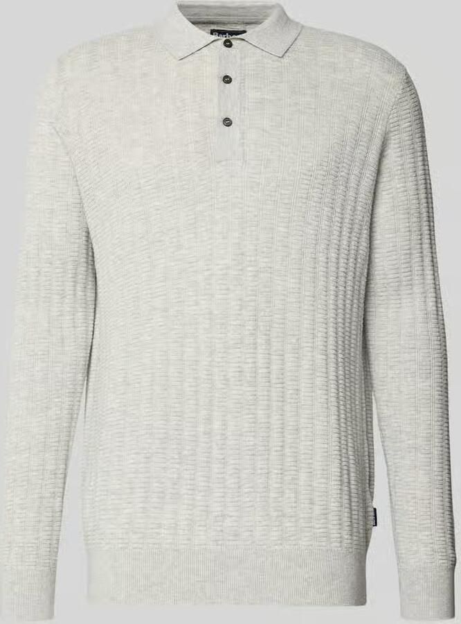 Barbour Regular fit gebreide pullover van een mix van wol en katoen model 'SMEATON'