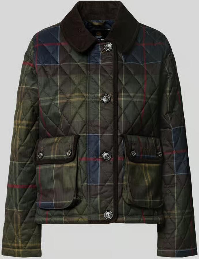 Barbour Regular fit gewatteerd jack met all-over motief
