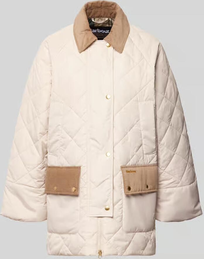 Barbour Regular fit gewatteerd jack met corduroy details model 'ALDBURGH'