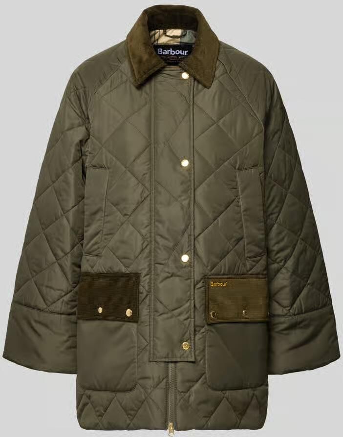 Barbour Regular fit gewatteerd jack met corduroy details model 'ALDBURGH'