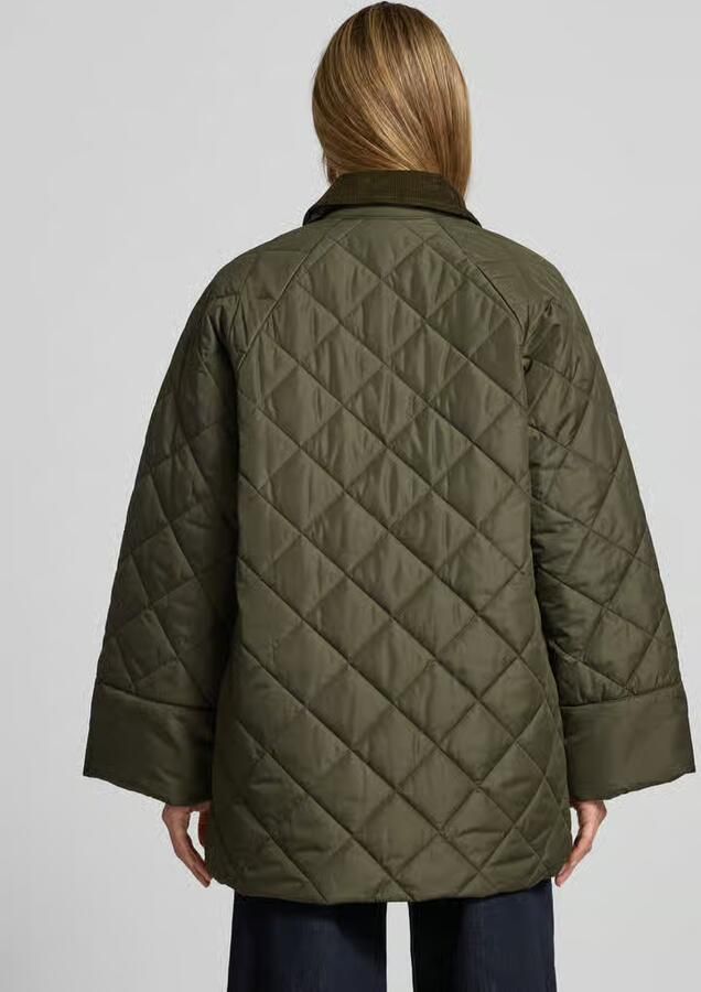 Barbour Regular fit gewatteerd jack met Corduroy details Model 'ALDBURGH' - Foto 4