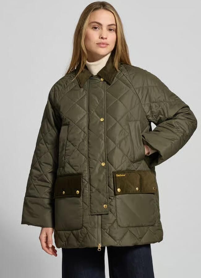 Barbour Regular fit gewatteerd jack met Corduroy details Model 'ALDBURGH' - Foto 3