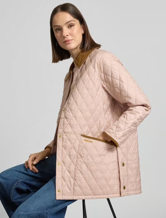 Barbour Regular fit Gewatteerd jack met Platte kraag Model 'LIDDESDALE'
