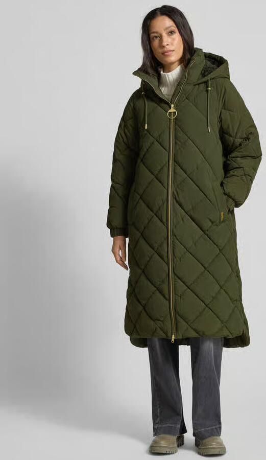 Barbour Regular fit gewatteerde lange jas in kreuklook model 'KIRKTON' - Foto 2