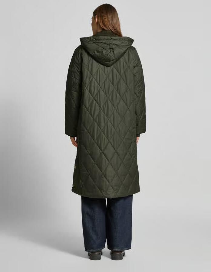 Barbour Regular fit gewatteerde lange jas met afneembare capuchon model 'MEREDITH'