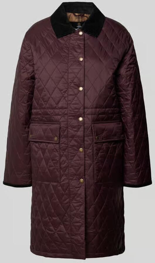 Barbour Regular fit gewatteerde mantel met drukknopen