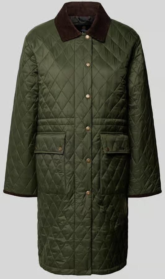 Barbour Regular fit gewatteerde mantel met drukknopen