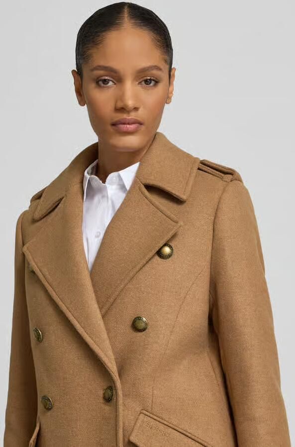 Barbour Regular fit lange jas van wolmix model 'COTTESMORE'