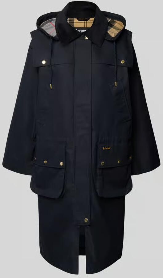 Barbour Regular fit lange parka van katoenmix