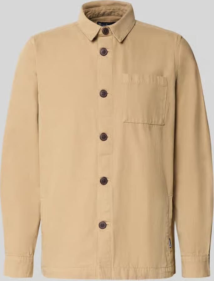 Barbour Steen Gewassen Katoenen Overhemd Klassieke Kraag Beige Heren - Foto 2
