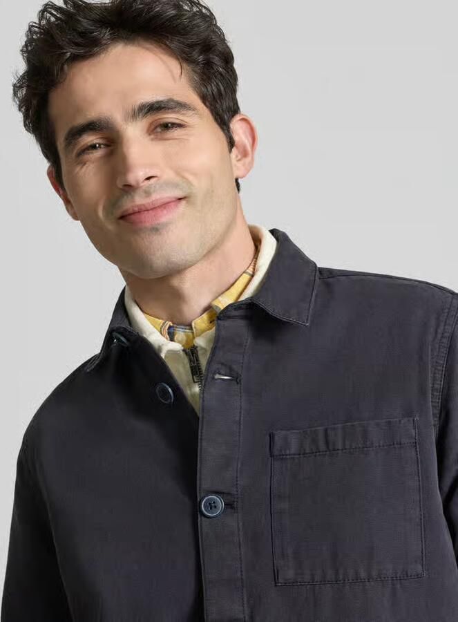Barbour Klassiek Navy Gewassen Katoen Overshirt Black Heren - Foto 9