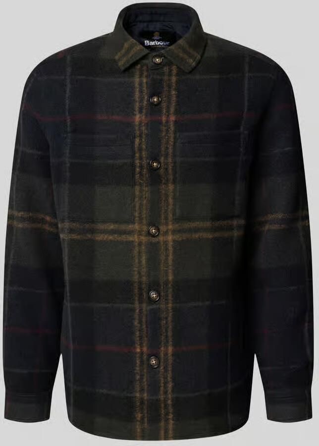 Barbour Regular fit overhemdjack van wolmix - Foto 1