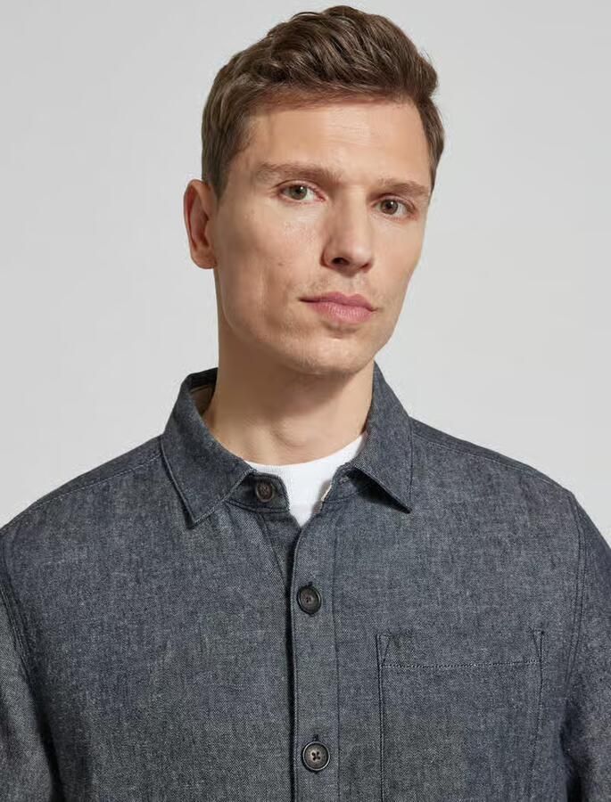 Barbour Regular fit overshirt van mix van katoen en linnen Model 'STILLWATER'