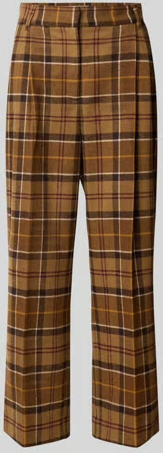 Barbour Regular fit plooibroek van wol met vouwplooi