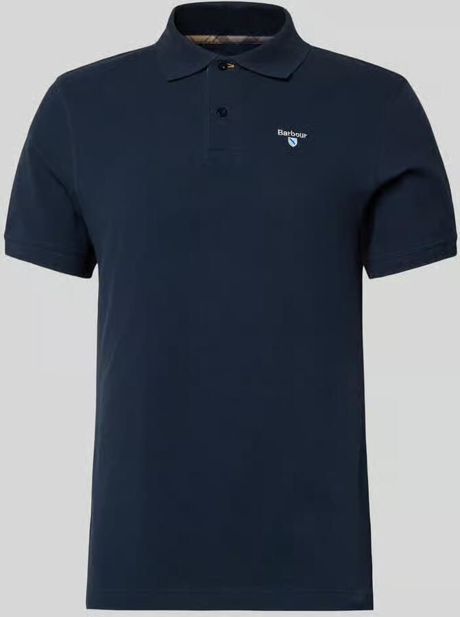 Barbour MML Polo Shirts Katoen Ingedrukt Logo Korte Mouwen Blue Heren - Foto 2