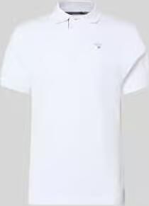 Barbour Klassieke korte mouw katoenen polo met tartan accenten White Heren - Foto 16