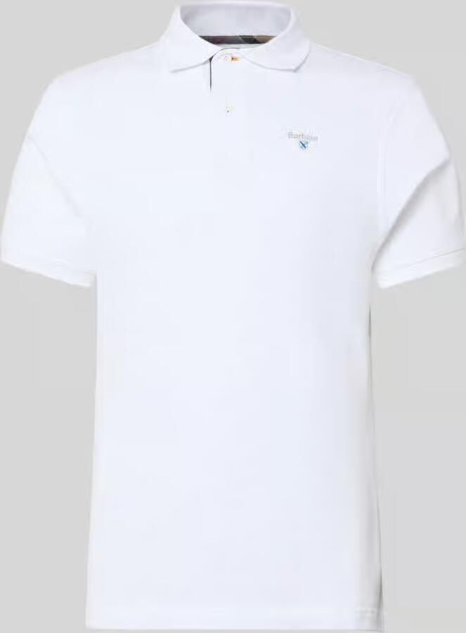 Barbour Klassieke korte mouw katoenen polo met tartan accenten White Heren - Foto 3