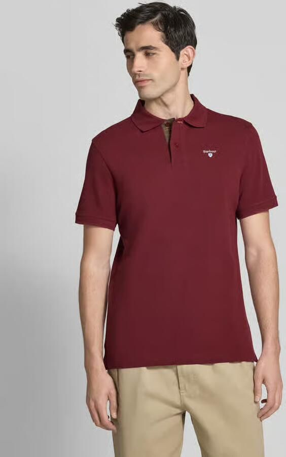 Barbour Polo Shirt Tartan Pique Polo Red Heren - Foto 9