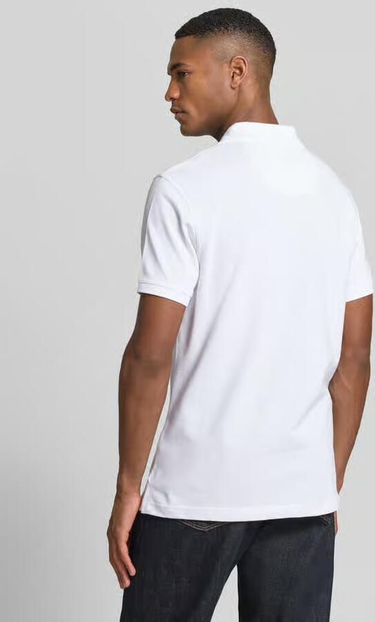 Barbour Klassieke korte mouw katoenen polo met tartan accenten White Heren - Foto 7