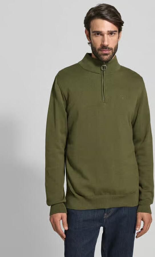 Barbour Regular fit schipperstrui van puur katoen model 'HALF ZIP' - Foto 4